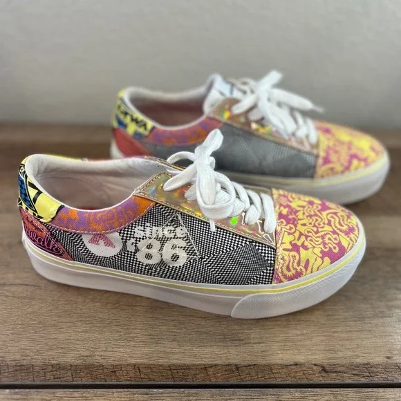 Airwalk Womens WAALYA2-J Low Top Skate Sneakers Multi Color Pattern Size 9.5M - Picture 2 of 6